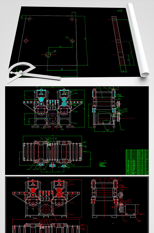 钢塑自动分离机CAD设计图