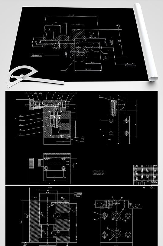 溢流阀平面设计图-众图网
