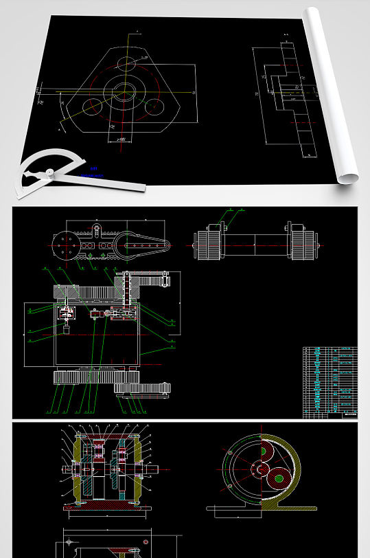 履带式搜救机器人机械结构设计图