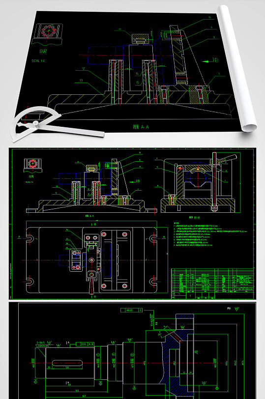 输出轴CAD平面设计图