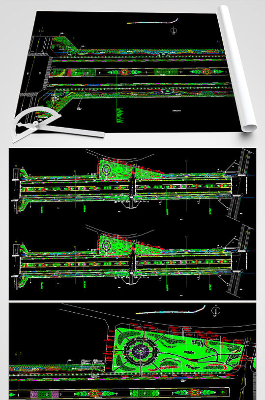 道路绿化CAD施工图