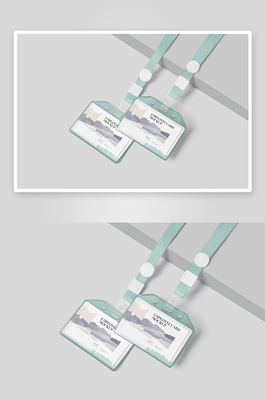 工作证胸牌吊牌样机-众图网