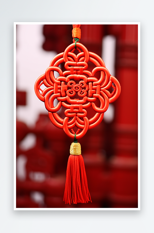 AI数字艺术新年春节中国结摄影图
