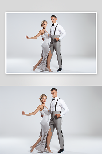 AI数字艺术专业舞者拉丁舞表演摄影图
