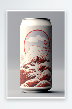 AI数字艺术国潮风易拉罐啤酒图片
