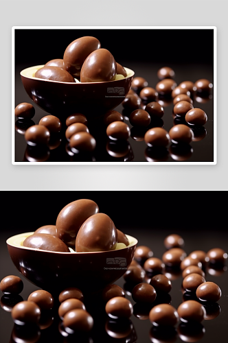 AI数字艺术巧克力豆麦丽素摄影图