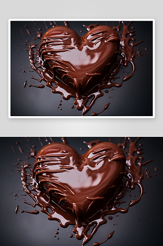 AI数字艺术巧克力酱丝滑摄影图