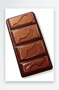 AI数字艺术巧克力美食手账贴纸插画
