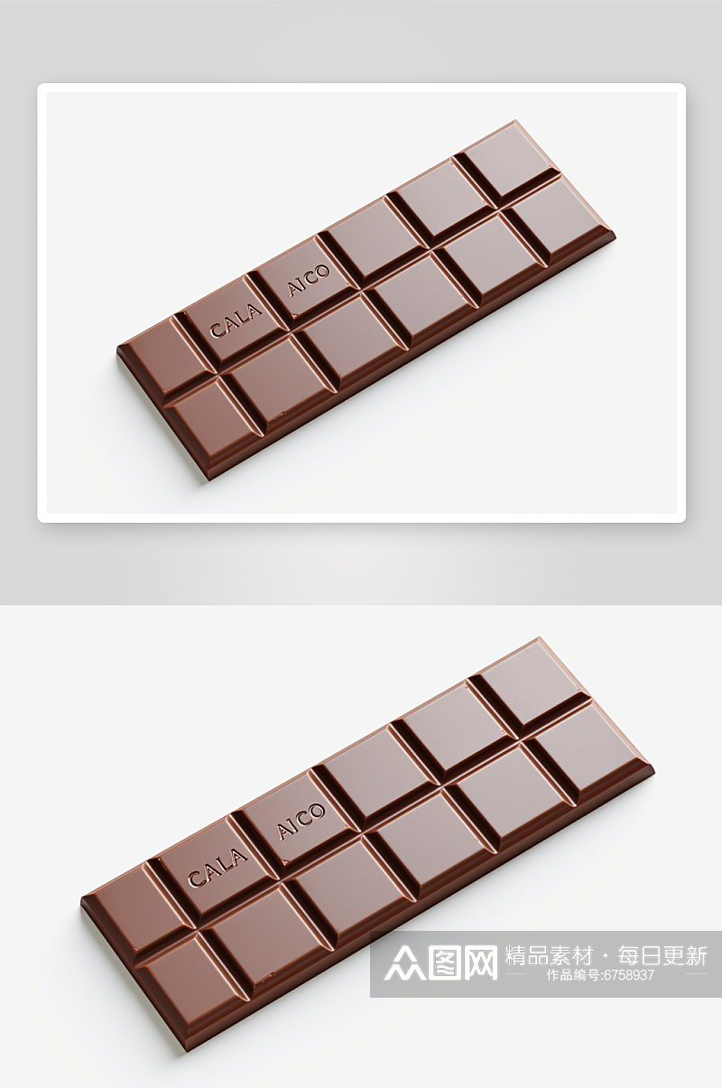 AI数字艺术巧克力美食甜品插画元素素材