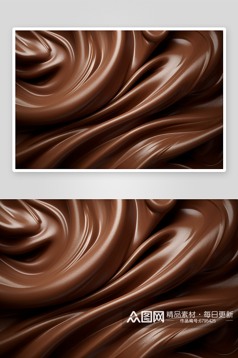 AI数字艺术巧克力棕色丝滑背景图素材