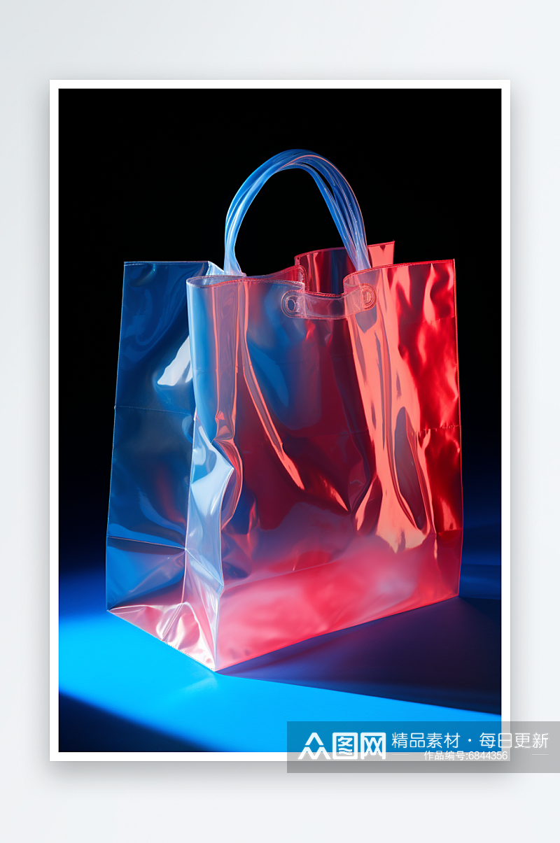 AI数字艺术塑料袋垃圾袋环保摄影图素材