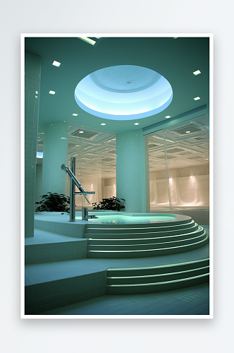 AI数字艺术洗浴中心摄影图