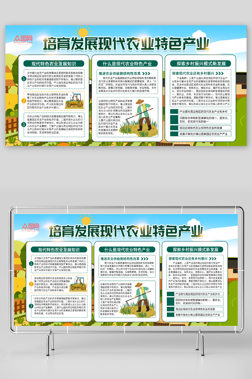 培育发展现代农业产业展板素材
