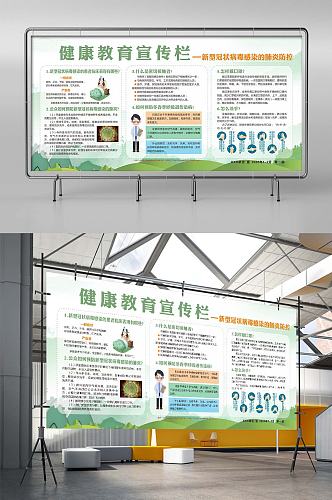 新型冠状病毒感染的肺炎防控教育宣传栏