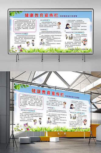 科学防控流行性感冒健康教育宣传栏