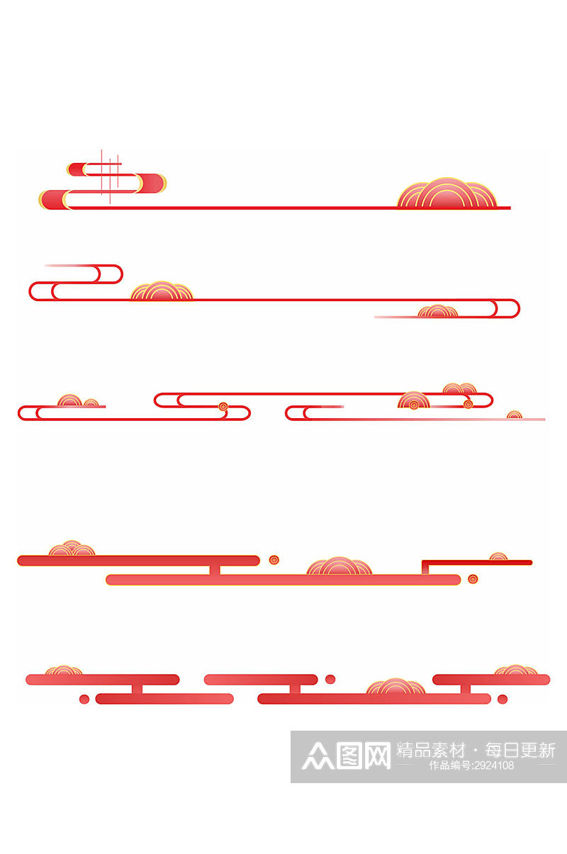 中国风边框免抠元素矢量图素材