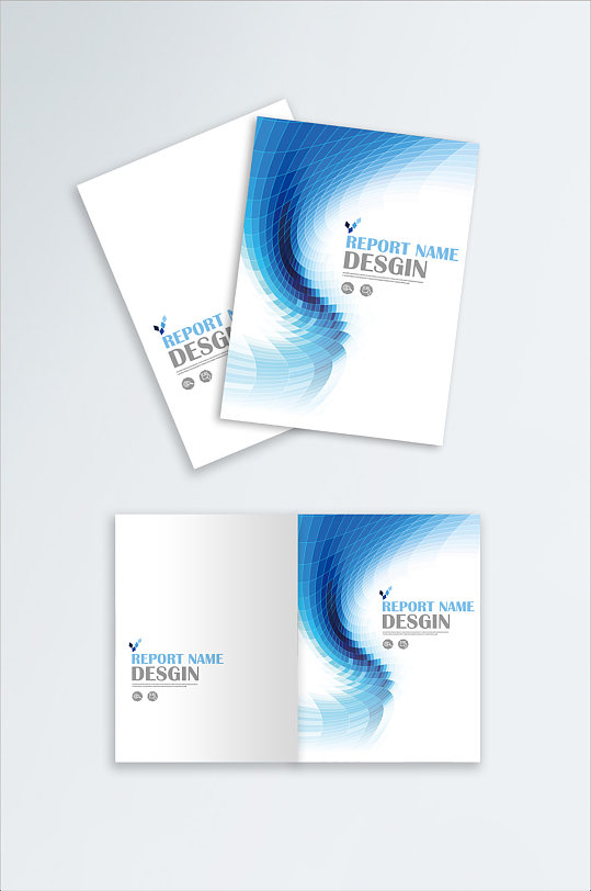 蓝色科技公司企业英文画册封面