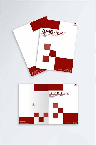 网络科技公司企业红色画册封面