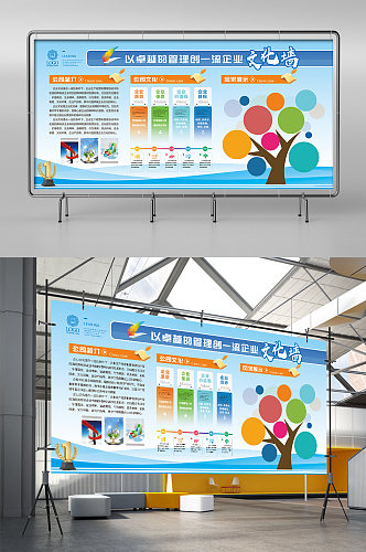 企业文化公司简介公司文化风采展示展板 企业宣传栏版面