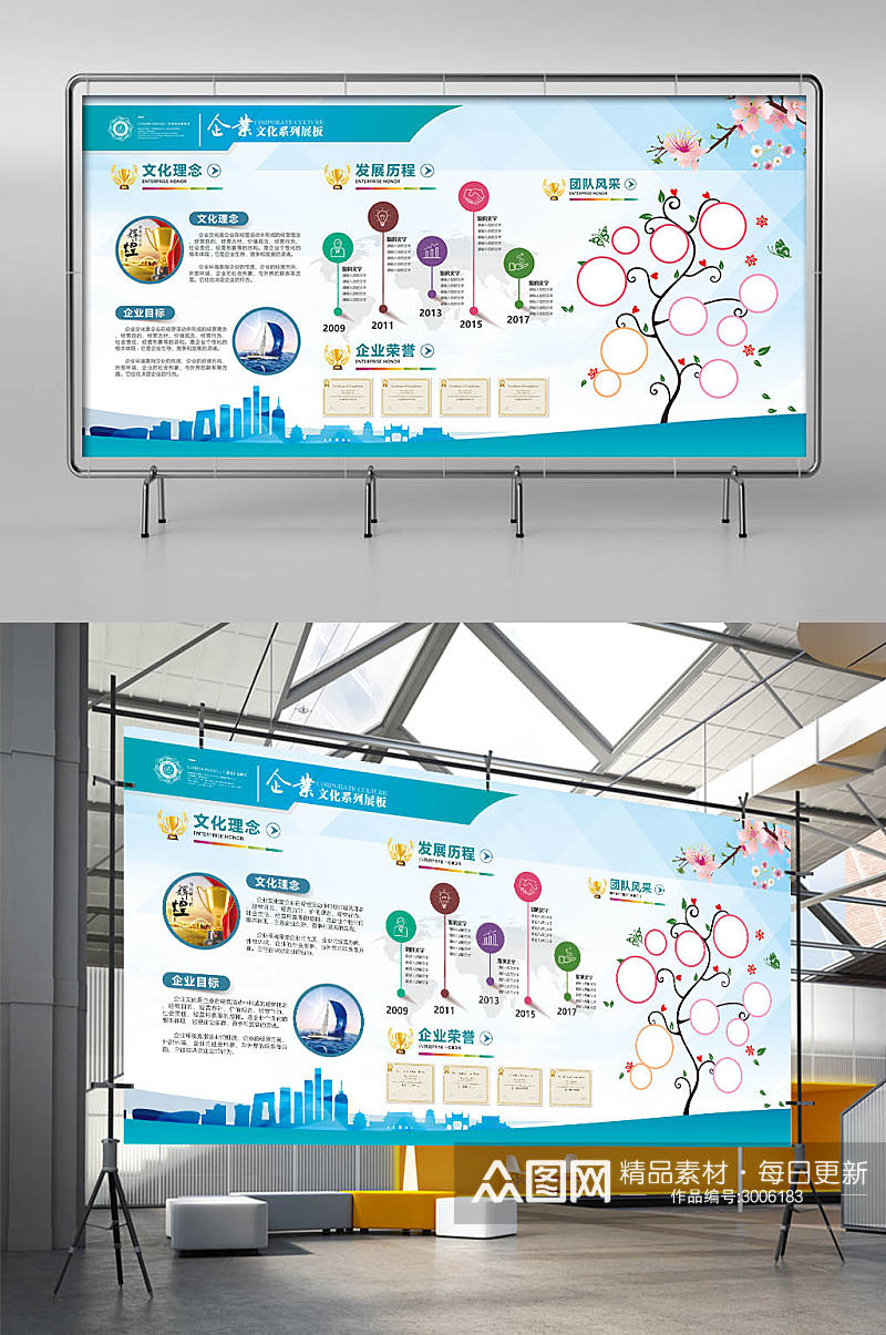 企业文化简介公司业务企业理念员工风采展板素材