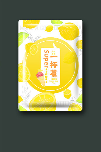 包装零食网红系茶叶包装冻干柠檬片茶