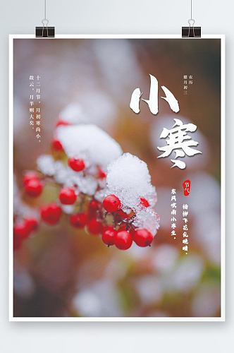 创意小寒节气海报