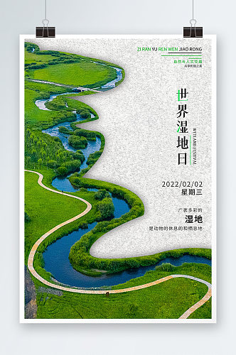 保护环境世界湿地日宣传海报设计