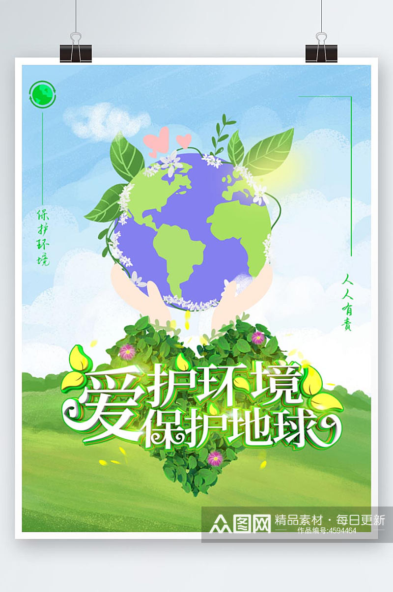 爱护环境海报简单素材