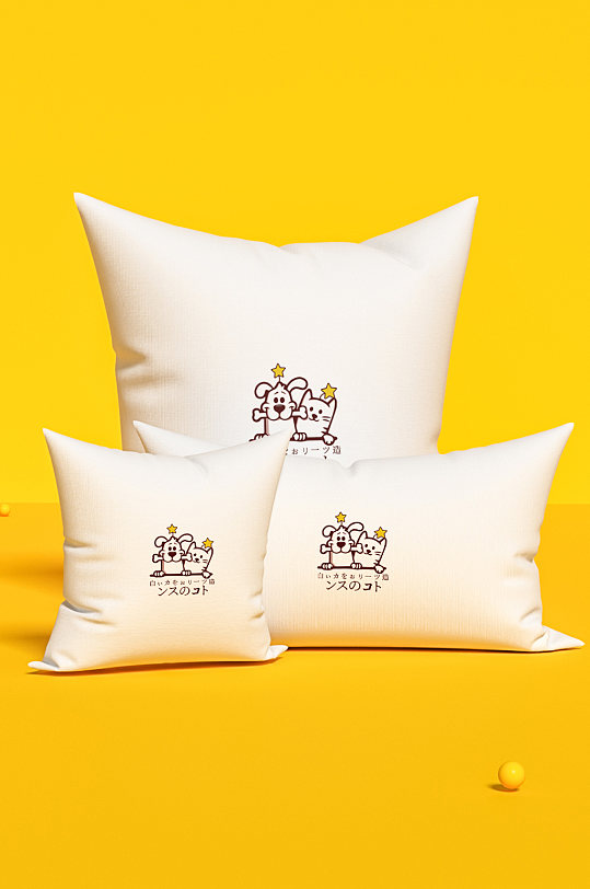 简约抱枕logo场景样机-众图网