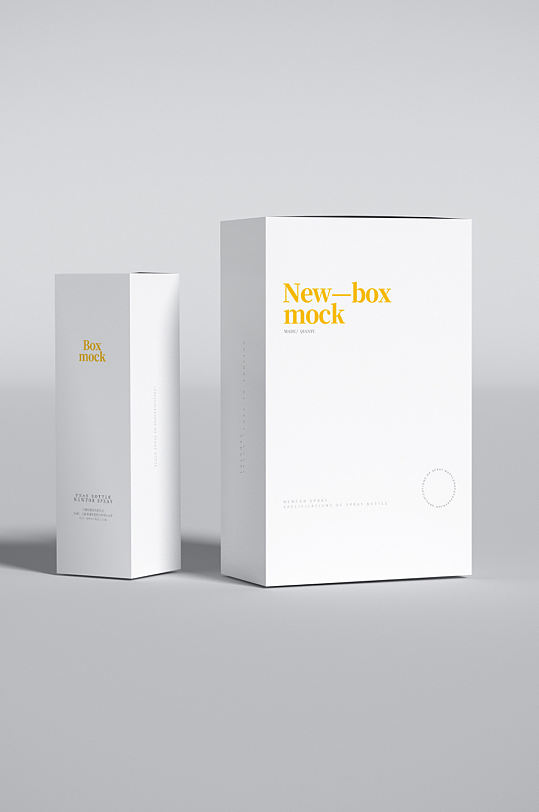 原创简约包装盒子logo样机-众图网