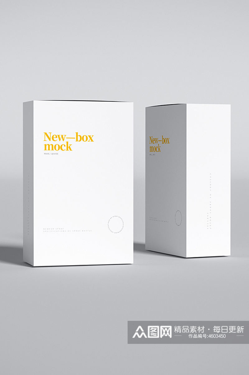 原创简约包装盒子logo样机素材