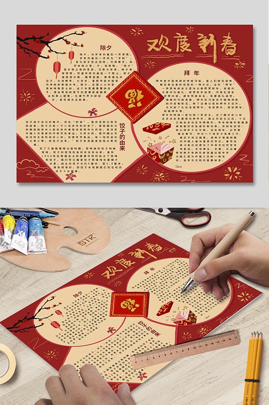 春节新年手抄报模板
