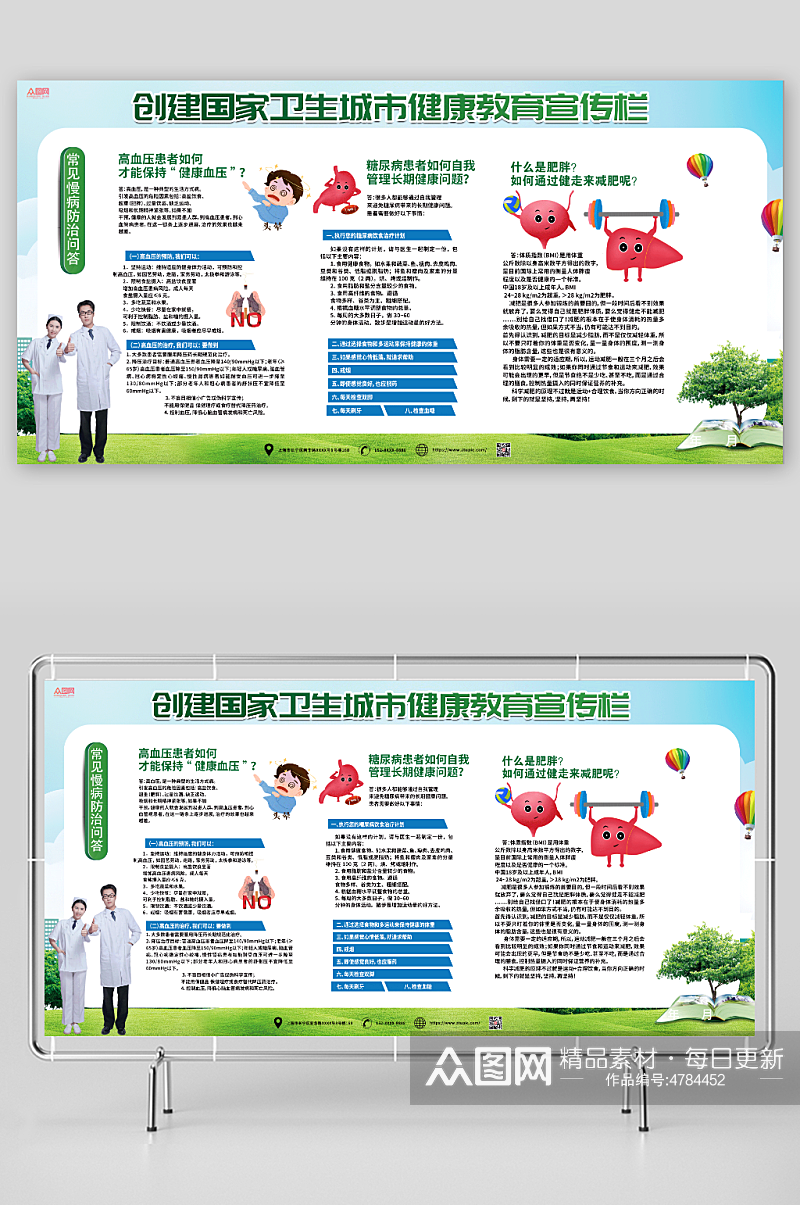 创建卫生城市健康教育宣传栏展板素材