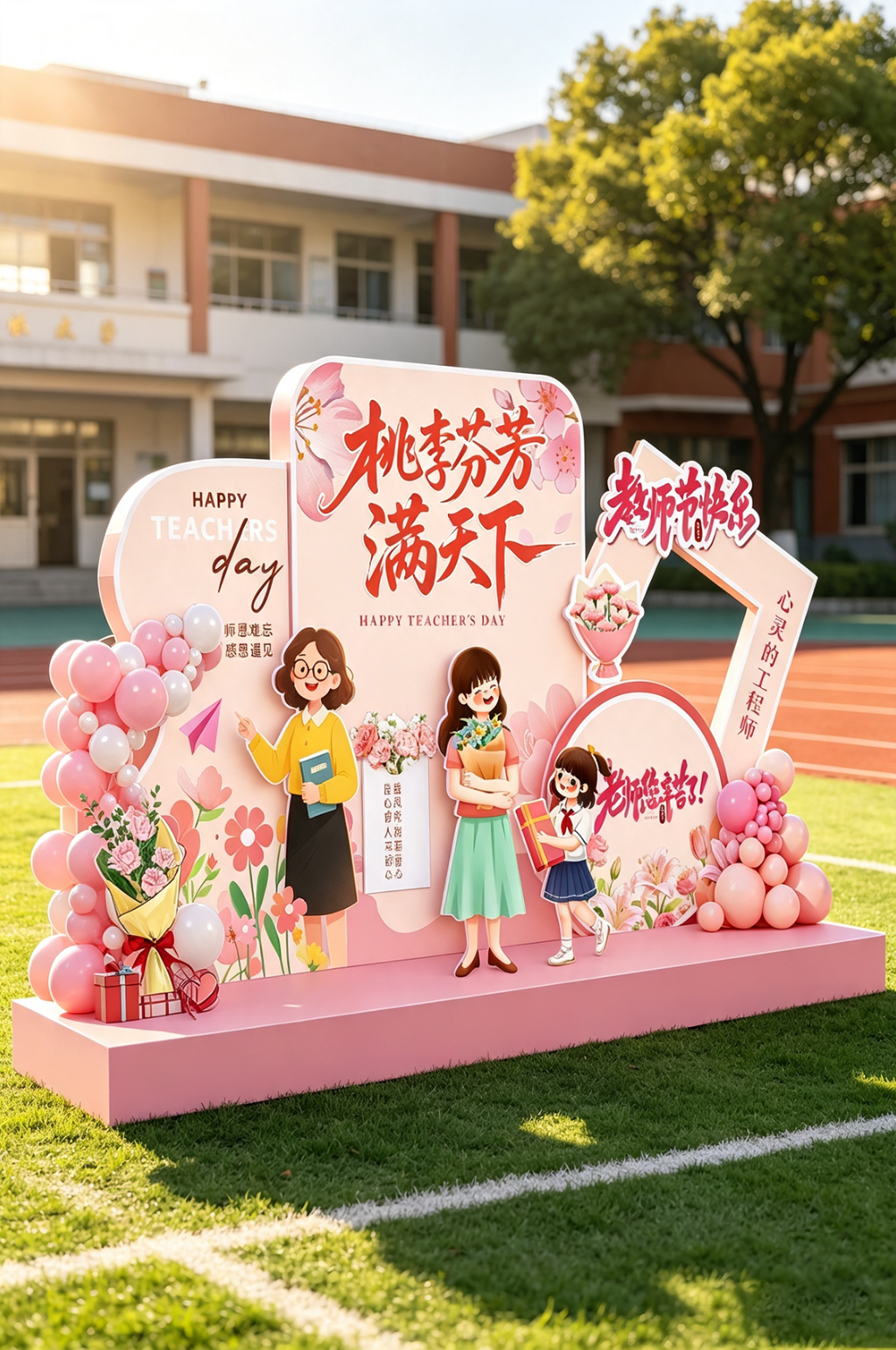 漂亮教师节活动氛围布置美陈素材