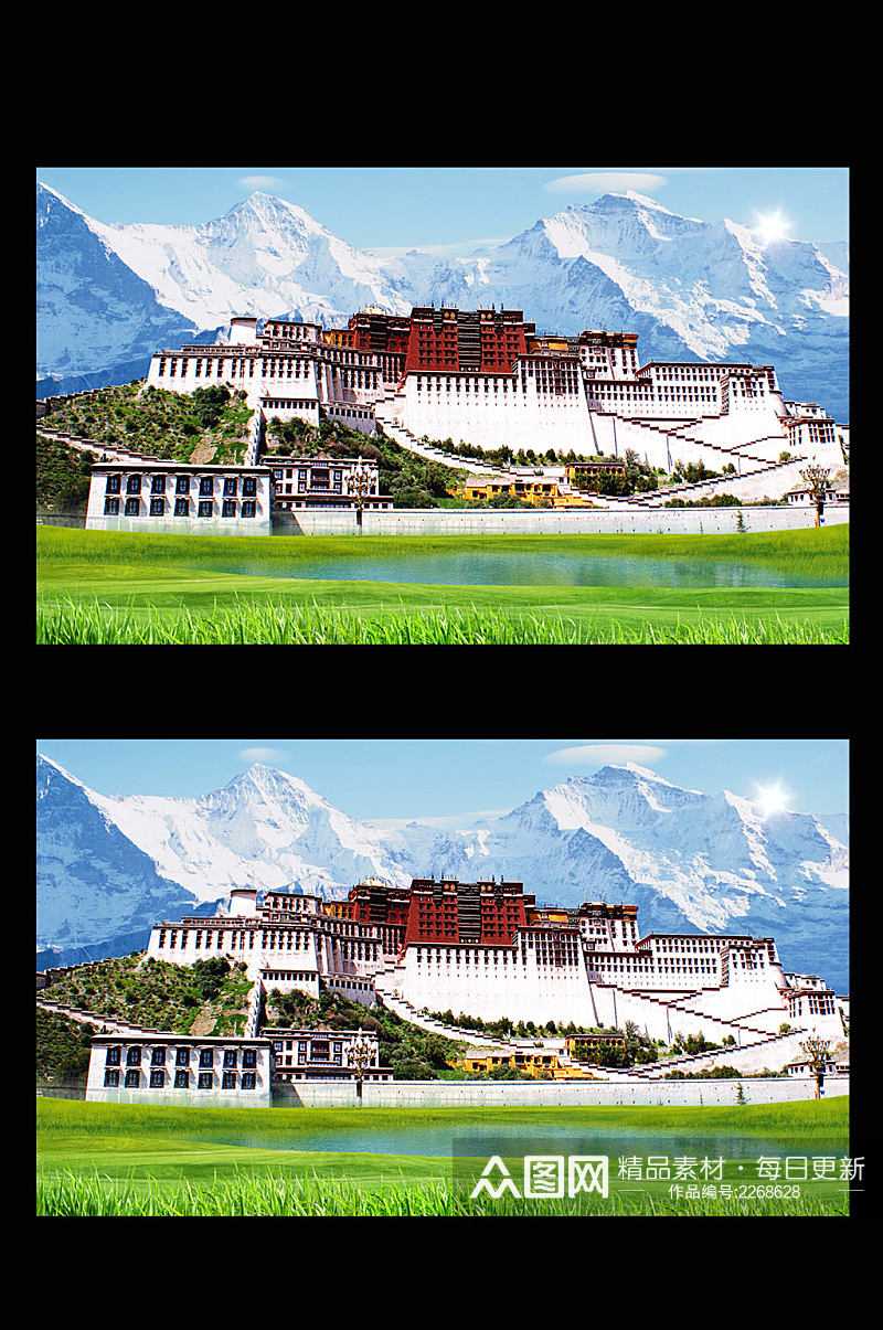 西藏拉萨布达拉宫素材