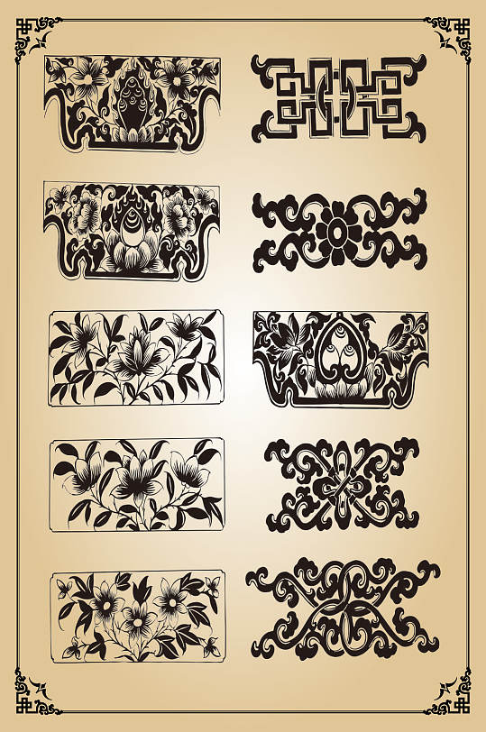 藏式边框花纹图片-藏式边框花纹素材下载-众图网
