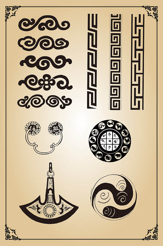 藏式花边框图片-藏式花边框设计素材-藏式花边框模板下载-众图网