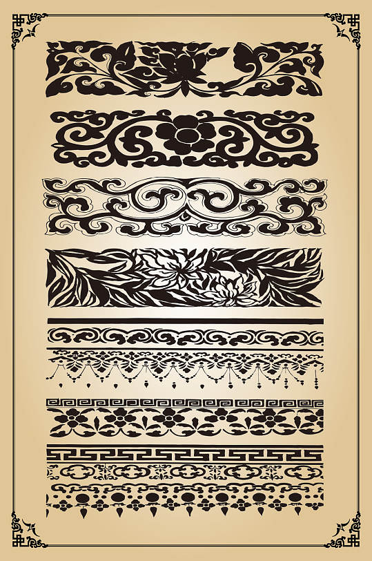 藏式边框花纹图片-藏式边框花纹素材下载-众图网