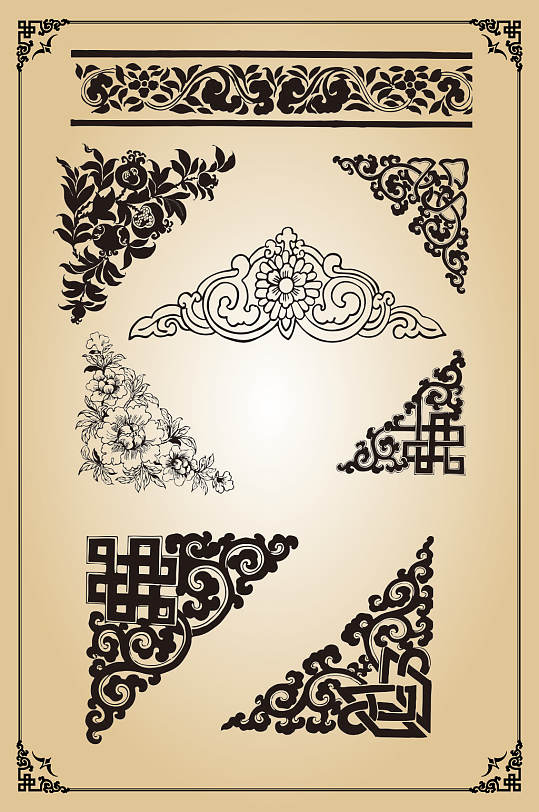 藏式边框花纹图片-藏式边框花纹素材下载-众图网