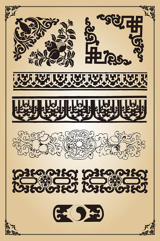 藏式花边边框图片-藏式花边边框设计素材-藏式花边边框模板下载
