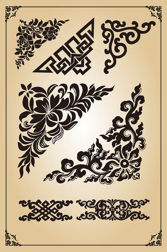 藏式边框花纹图片-藏式边框花纹素材下载-众图网