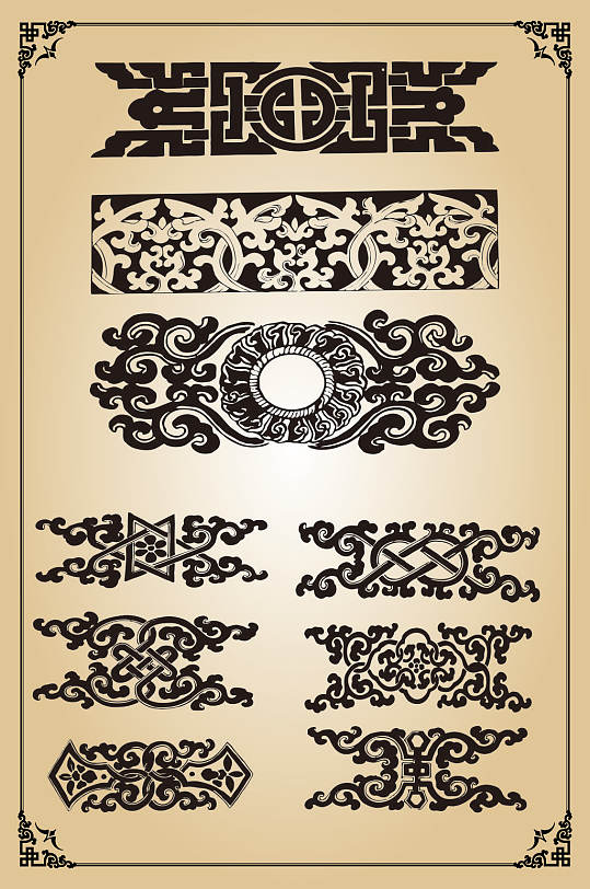 藏式边框花纹图片-藏式边框花纹素材下载-众图网