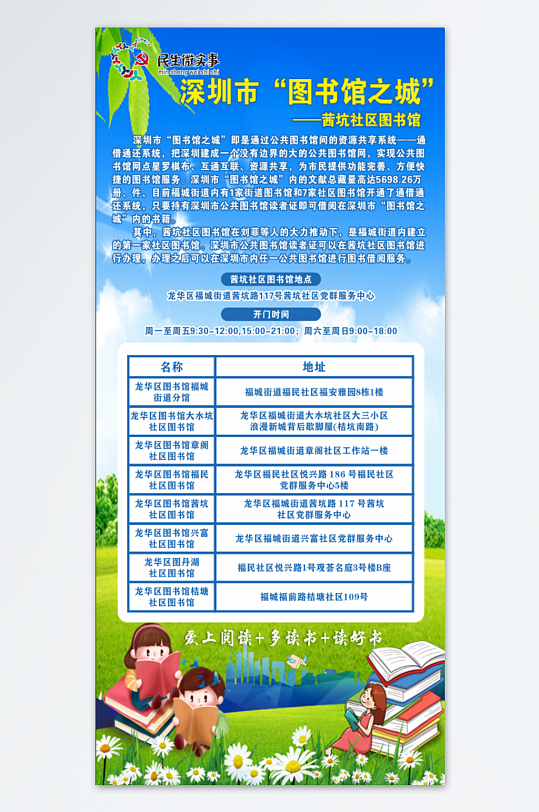 阅读海报图书之城设计