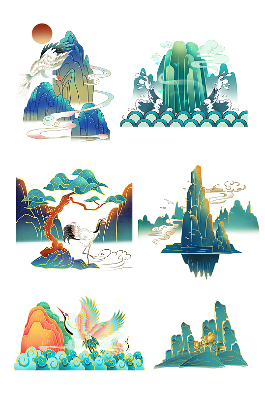 png国潮中国风传统素材-众图网