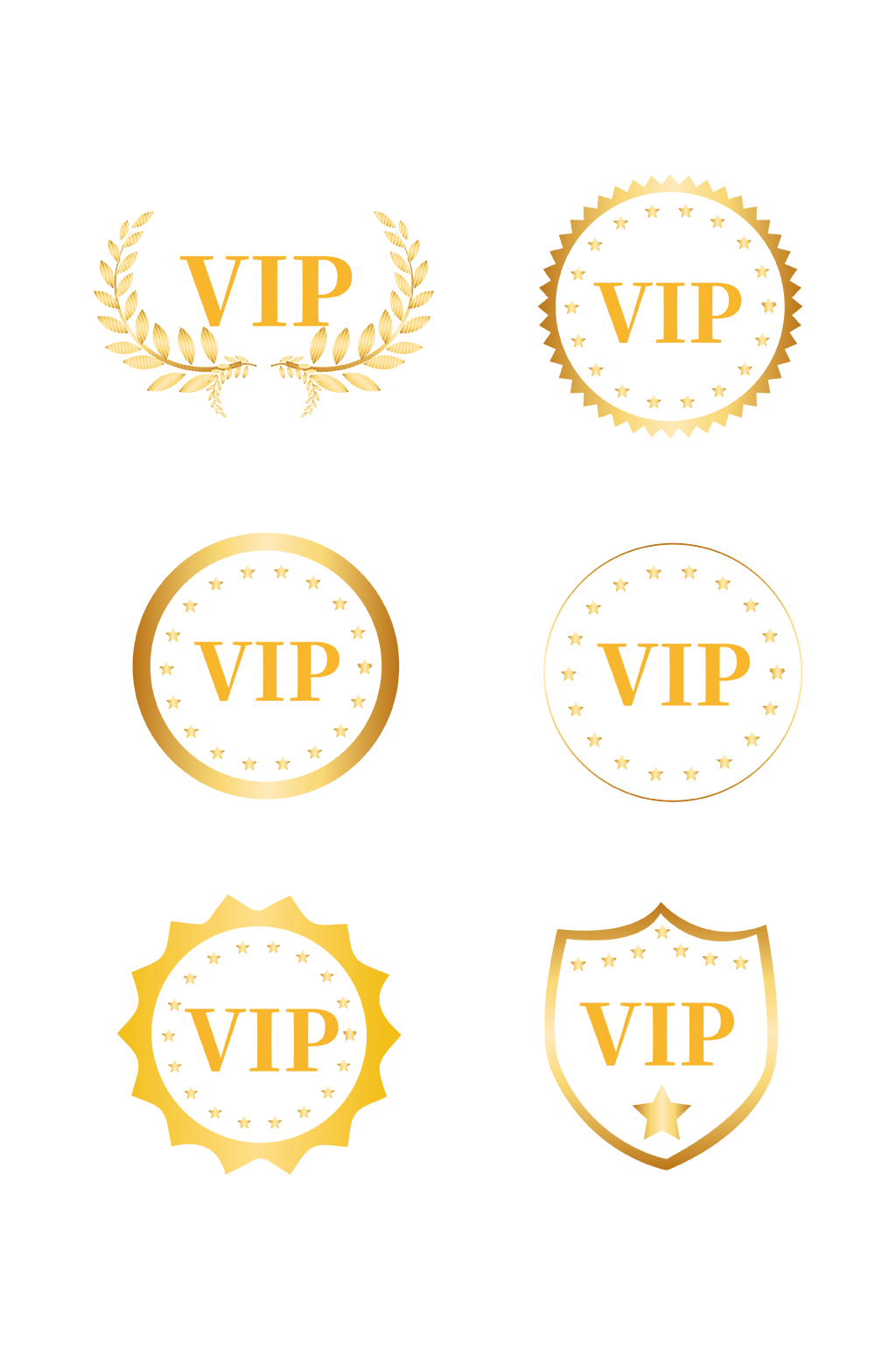金色VIP会员图标素材