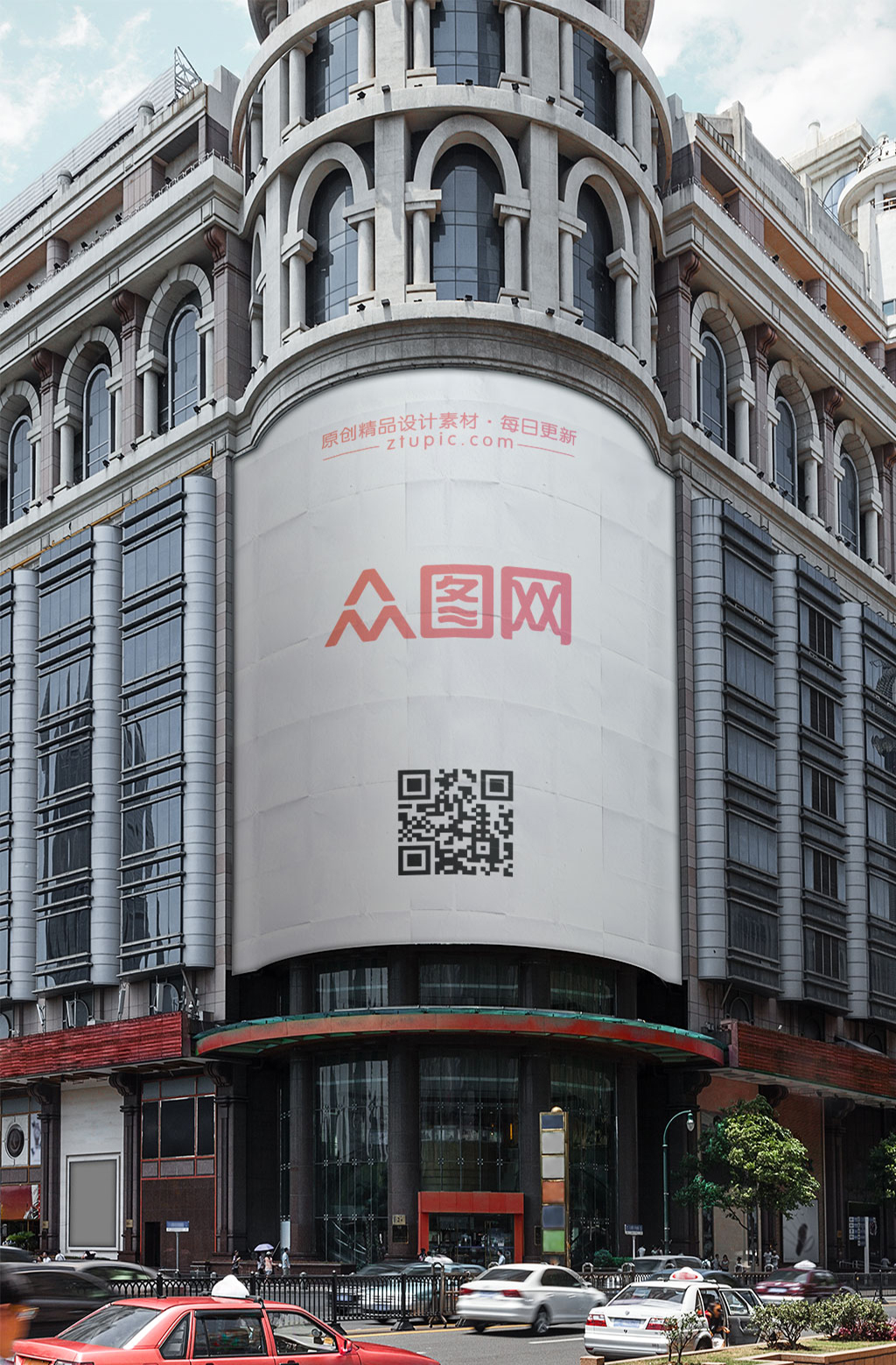 大型商场室外样机海报样机模板素材