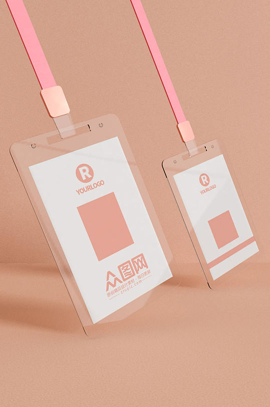 原创3d胸牌样机