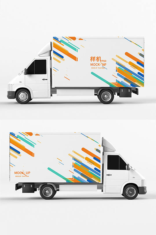 原创3D小货车样机-众图网