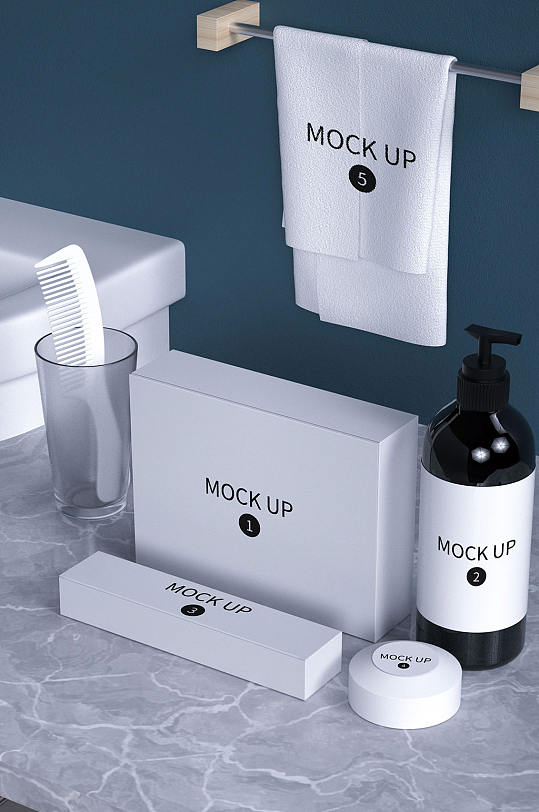 酒店住房用品vi样机-众图网