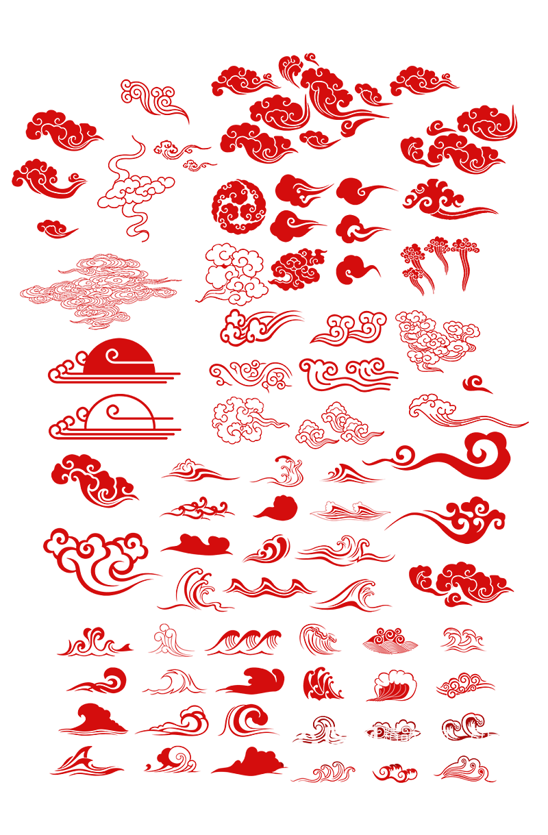 祥云矢量图祥云各种造型素材